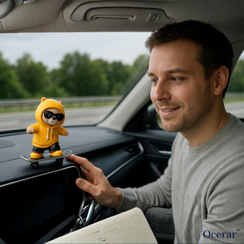 SkateBear – Lustiges Skateboard-Bär Autoornament | 1+1 GRATIS