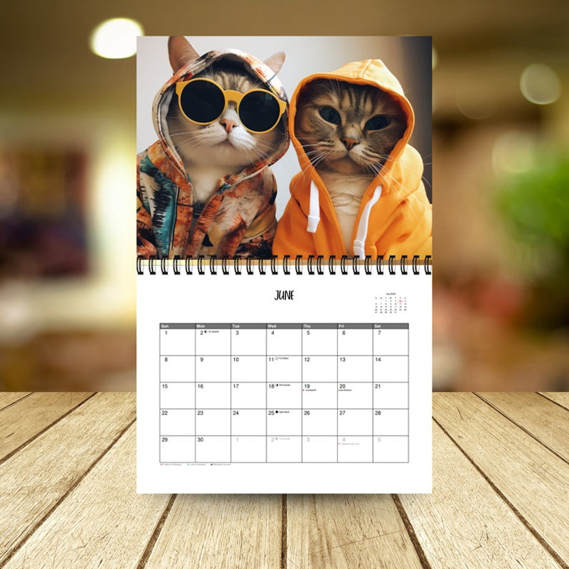 2025 Stilvoller Katzenkalender/Geschenk für Katzenliebhaber