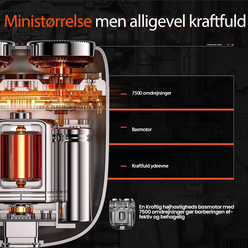 Wiederaufladbarer  wasserdichter kompakter Elektrorasierer