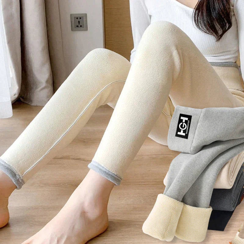 WarmFit – Damen Slim-Fit Thermohose aus Kaschmir-Optik