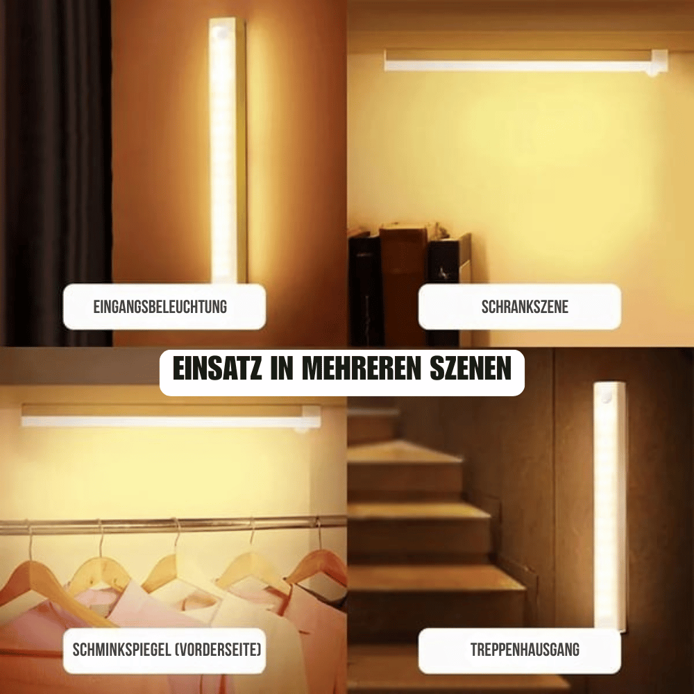 GlowSense – LED-Lichtleiste mit Bewegungssensor | 1+2 GRATIS
