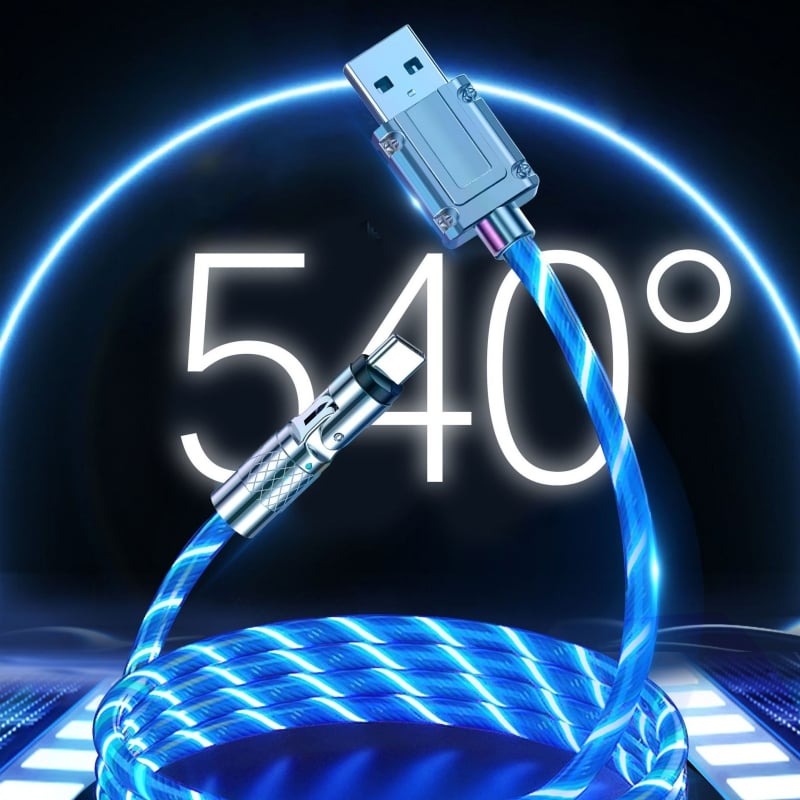 GlowCharge™ – Drehbares Kabel mit magnetischem Ladeanschluss | 1+2 GRATIS
