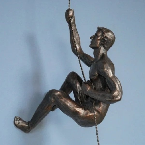 Bergsteiger-Skulptur