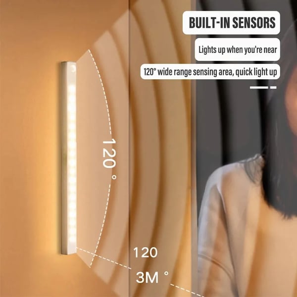 GlowSense – LED-Lichtleiste mit Bewegungssensor | 1+2 GRATIS