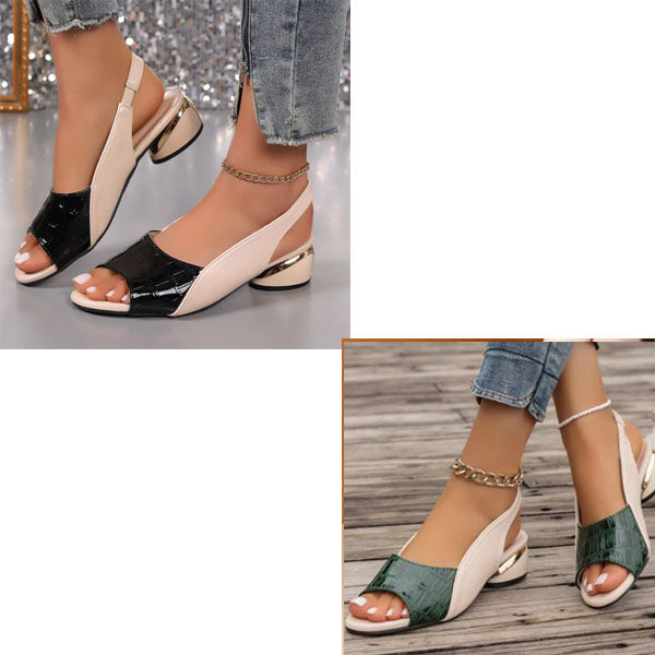 EleganzLift™ – Modische, bequeme Sandalen mit klobigem Absatz für sicheren Stil & Komfort