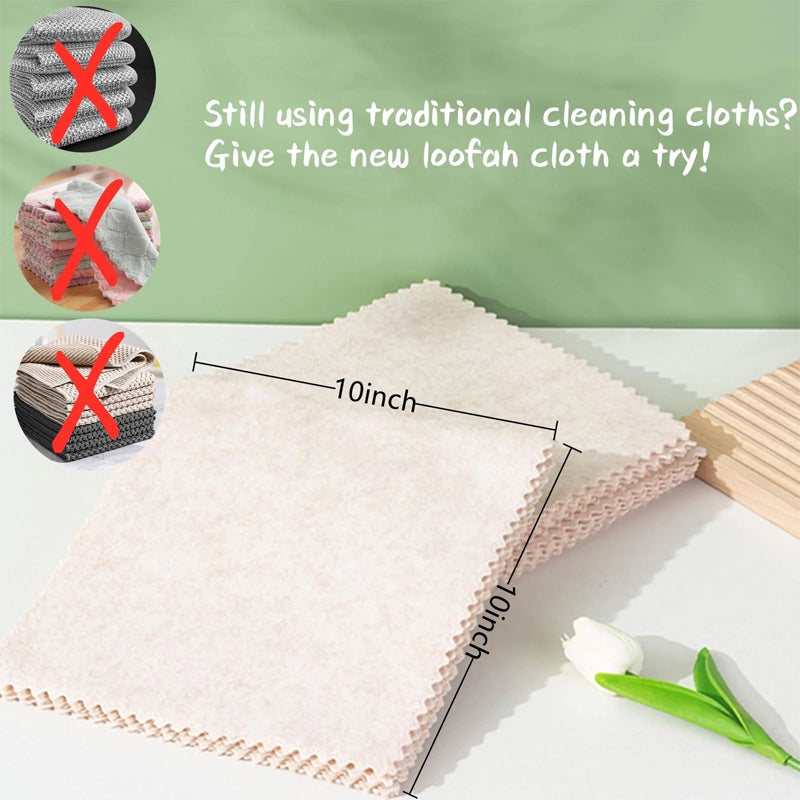 Multipurpose Kitchen Loofah Microfiber Cleaning Cloth
