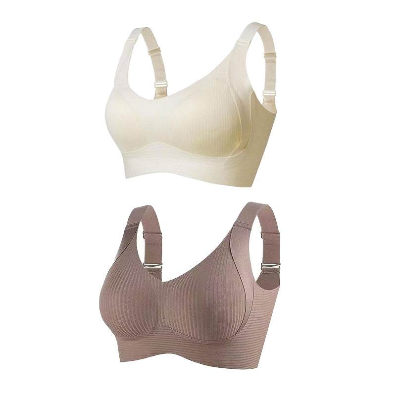 🎁Buy 1 Get 3 Packs💕Women's Ribbed Push Up Adjustable Wireless Bra🌸
