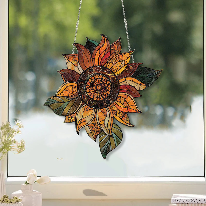 Sonnenblume Acryl Fenster hängend