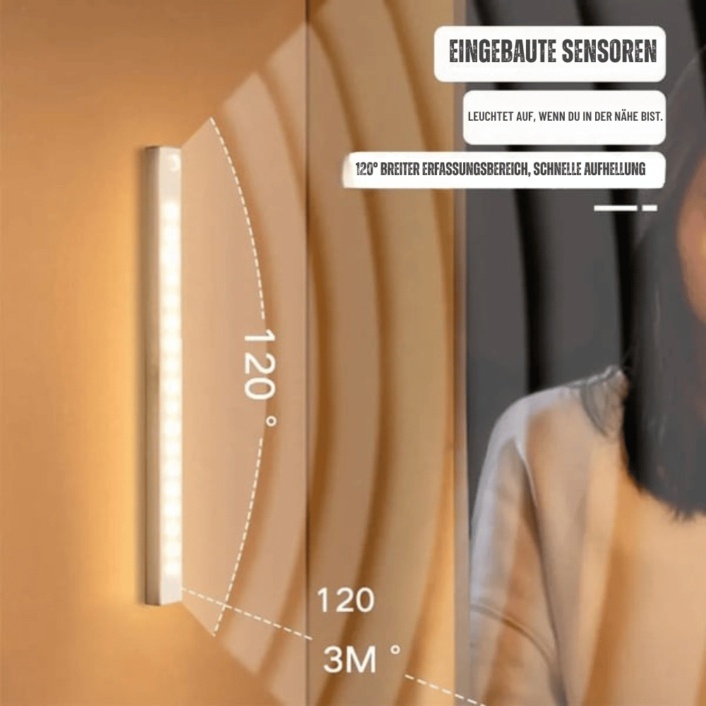 GlowSense – LED-Lichtleiste mit Bewegungssensor | 1+2 GRATIS