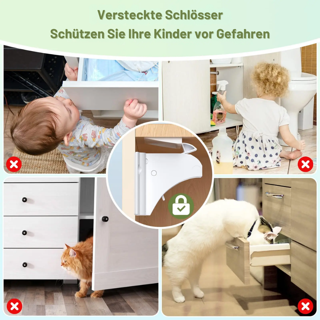 SafeGuard Pro – Verstecktes Schrank-Schloss | 1+2 GRATIS