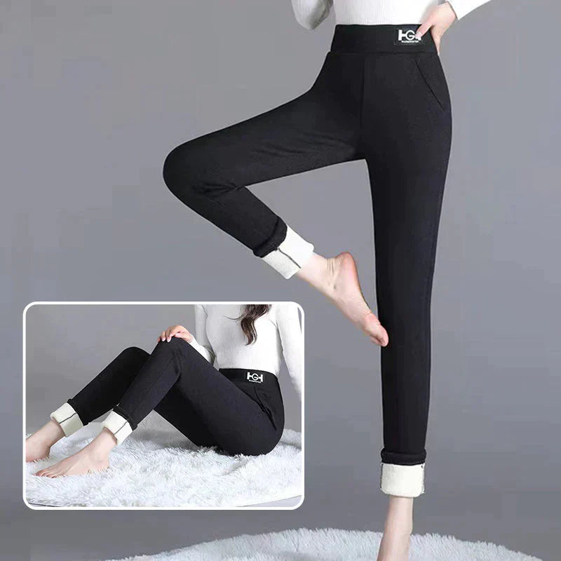 WarmFit – Damen Slim-Fit Thermohose aus Kaschmir-Optik
