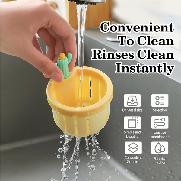 DrainCactus™ – Selbstreinigendes Abflusssieb mit Push-Funktion | 1+2 GRATIS