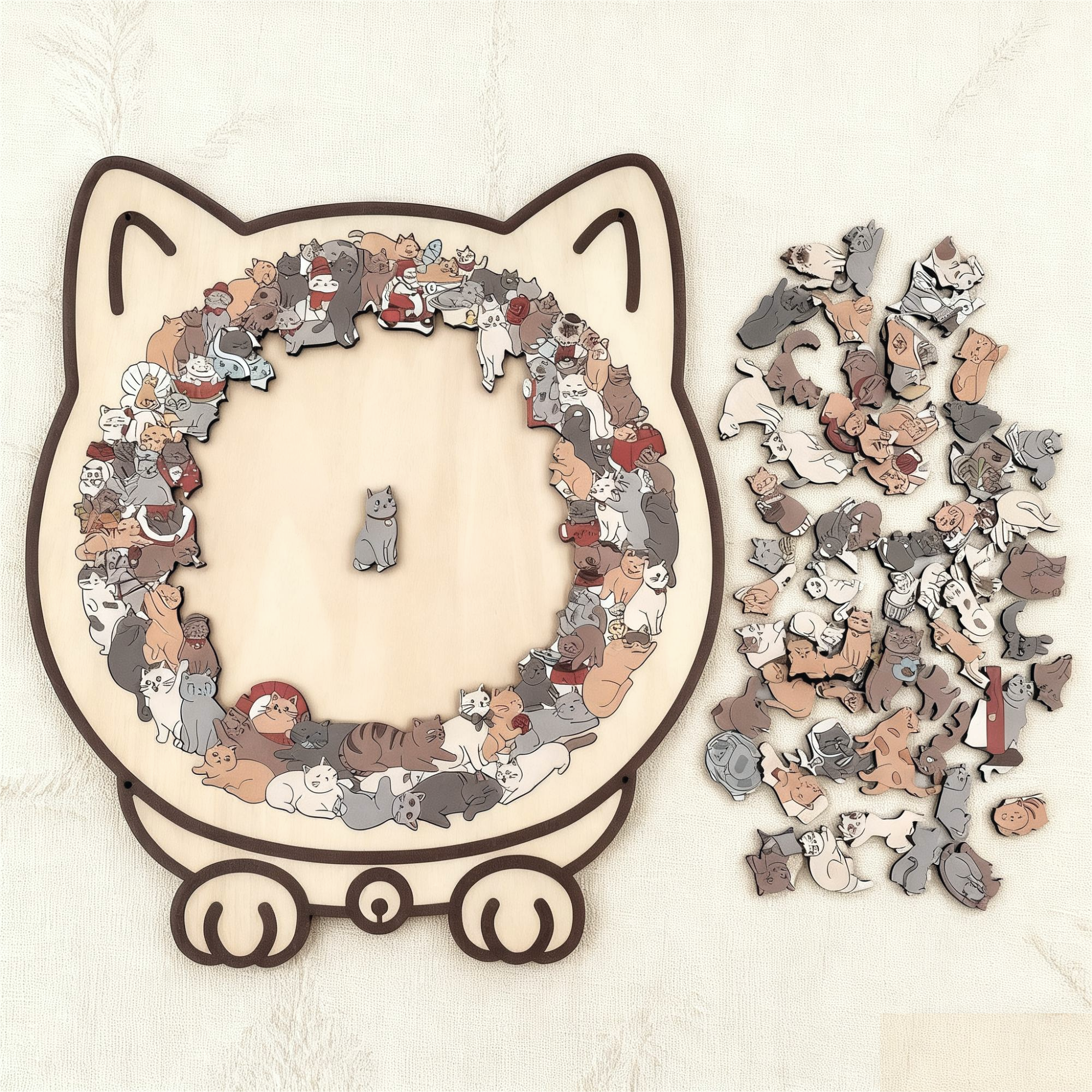 Mila – 135-teiliges Morandi Katzen-Puzzle