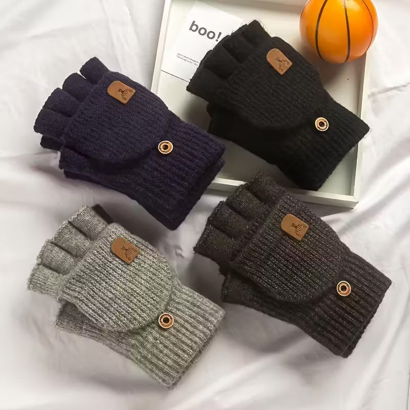 Kevin - Herren Fingerlose Halb-Finger Handschuhe