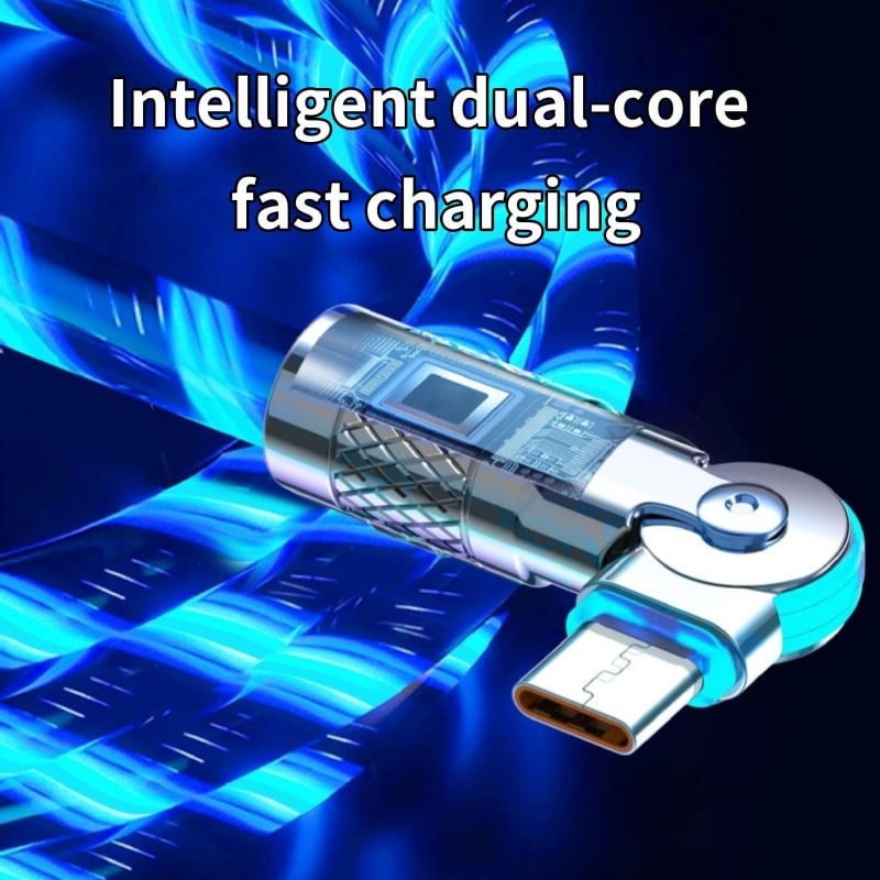 GlowCharge™ – Drehbares Kabel mit magnetischem Ladeanschluss | 1+2 GRATIS