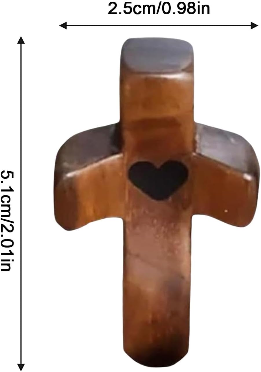 Geschnitzte Holzkreuze, handgefertigte Holzkreuze für die Liebe, zum Halten der Hand, Anti-Stress