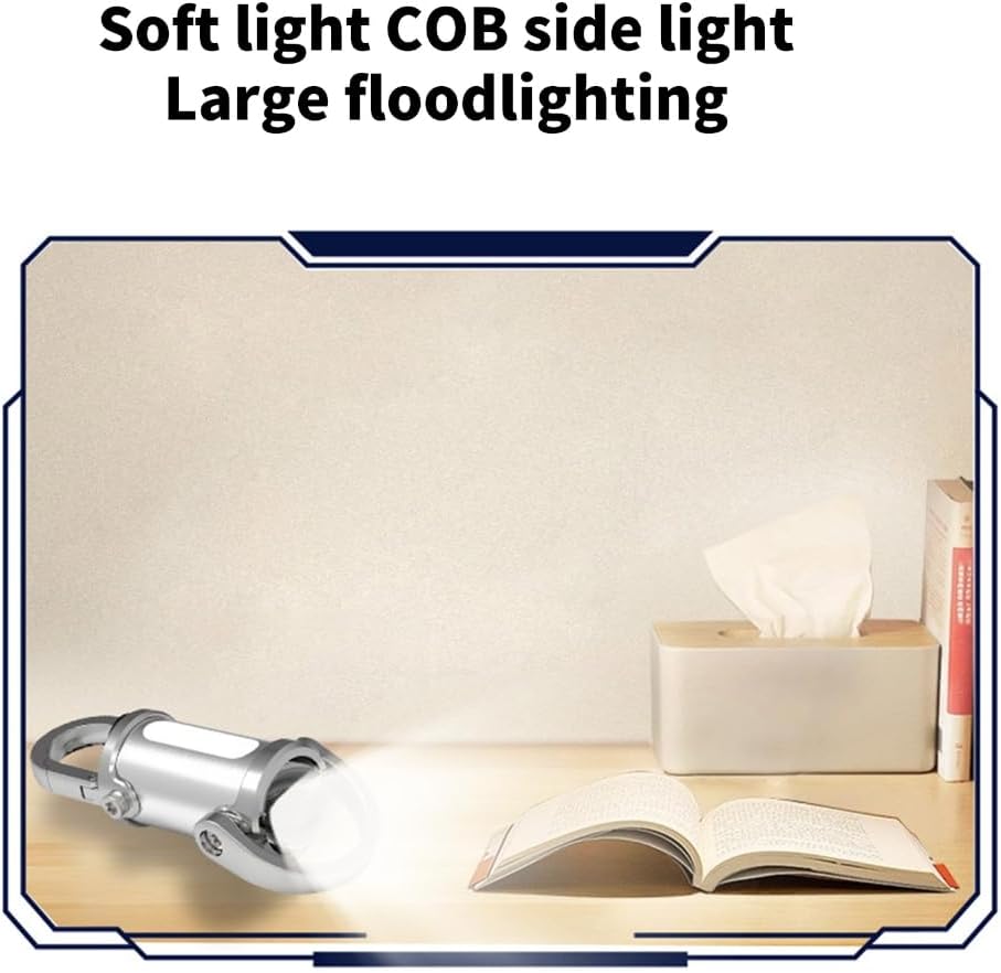 Tragbare LED-Arbeitsleuchte Schlüsselanhänger Anhänger USB wiederaufladbare Taschenlampe Schlüsselanhänger