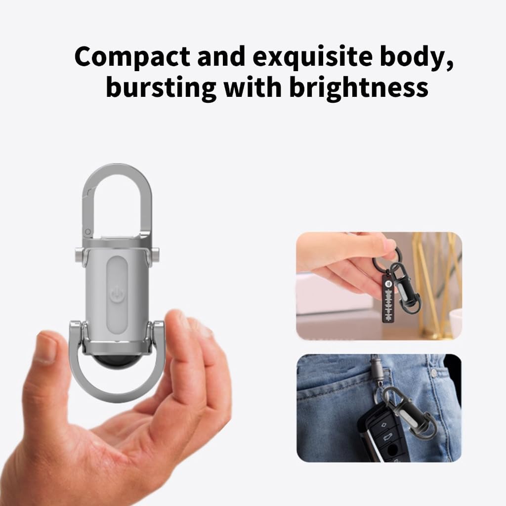 Tragbare LED-Arbeitsleuchte Schlüsselanhänger Anhänger USB wiederaufladbare Taschenlampe Schlüsselanhänger