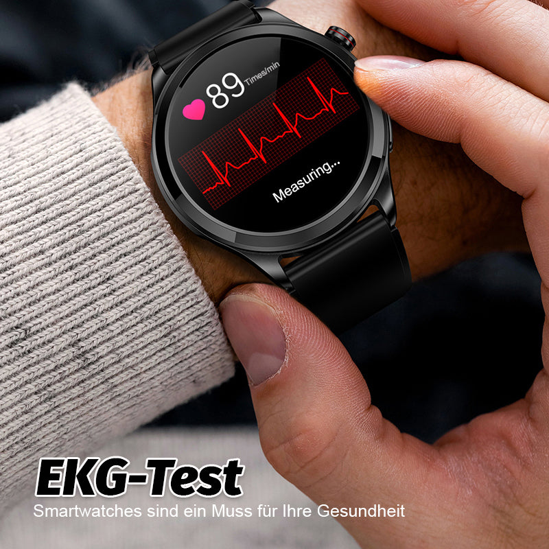 Herzfrequenz- und Blutzuckermessung, Sportuhr mit Bluetooth-Anruf