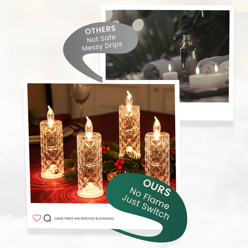 LumiGlow – Kristall LED Kerzenlicht | 1+2 GRATIS
