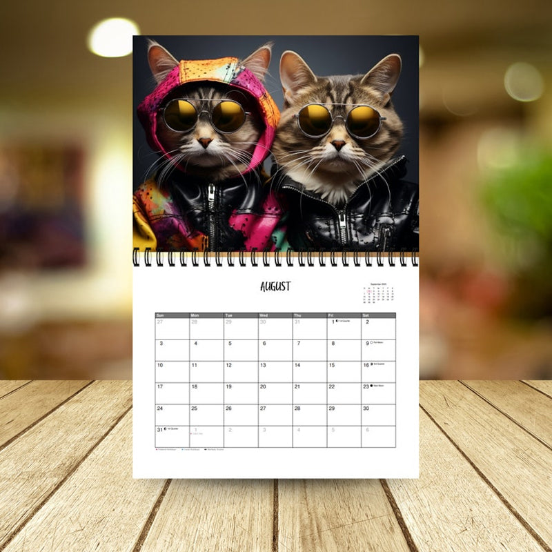 2025 Stilvoller Katzenkalender/Geschenk für Katzenliebhaber