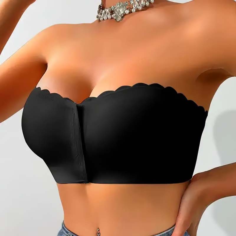 SlipFree™ – Nahtloser Bandeau-BH mit Vorderverschluss | 1+1 GRATIS