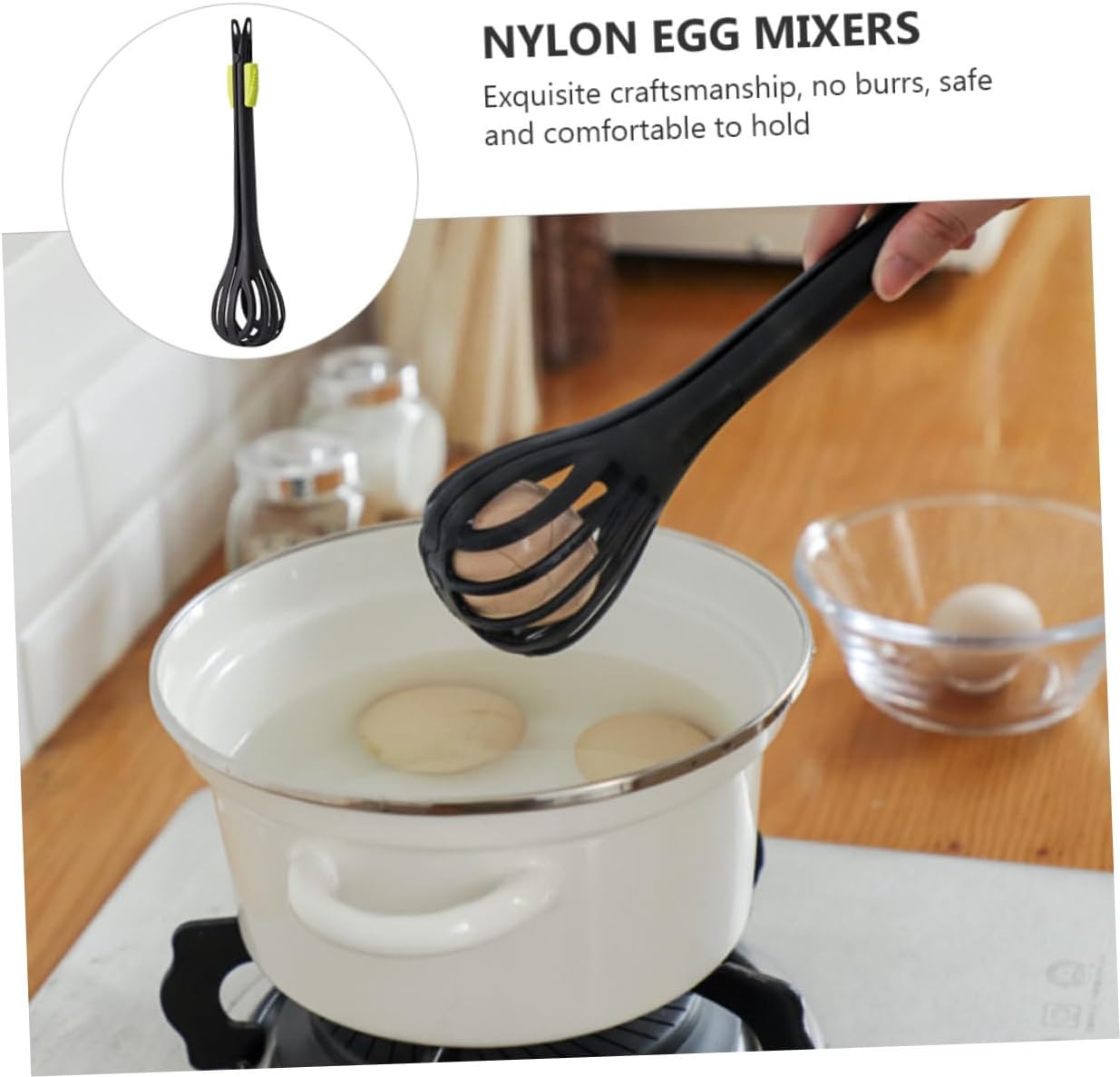2 Stück Nylon Küchenzange Schneebesen Mixer