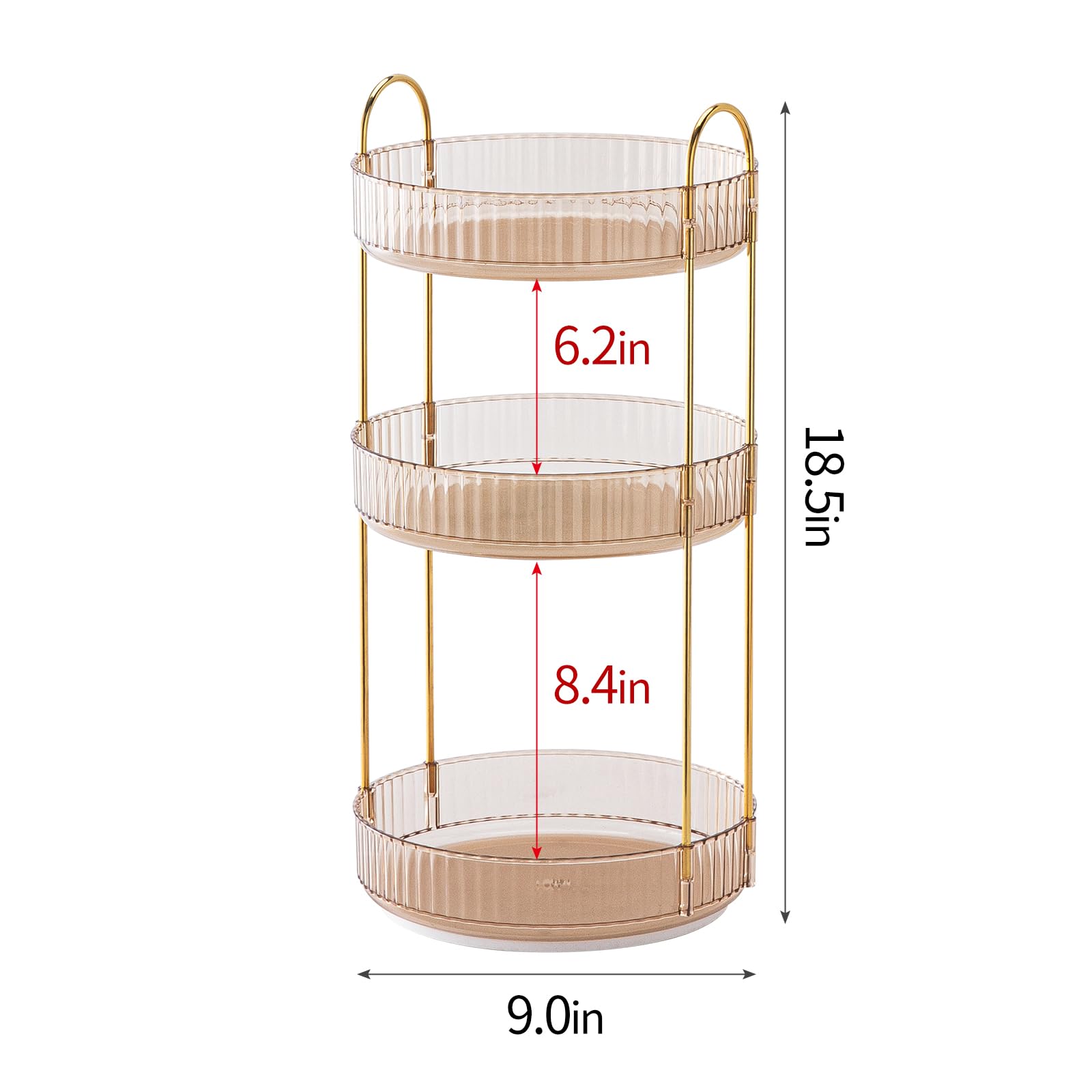 360 Grad drehbarer Make-up-Organizer, transparente Aufbewahrung mit hoher Kapazität
