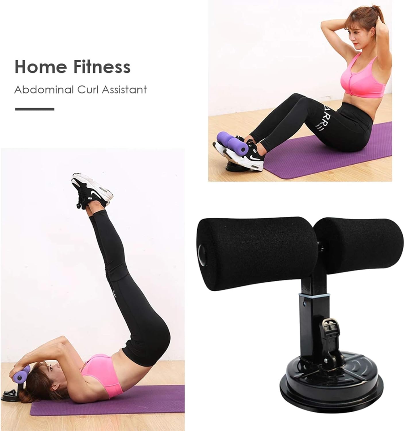 Tragbares verstellbares Sitzgerät für Home Fitness Abs, starker Saugnapf, verstellbar in 3 Positionen
