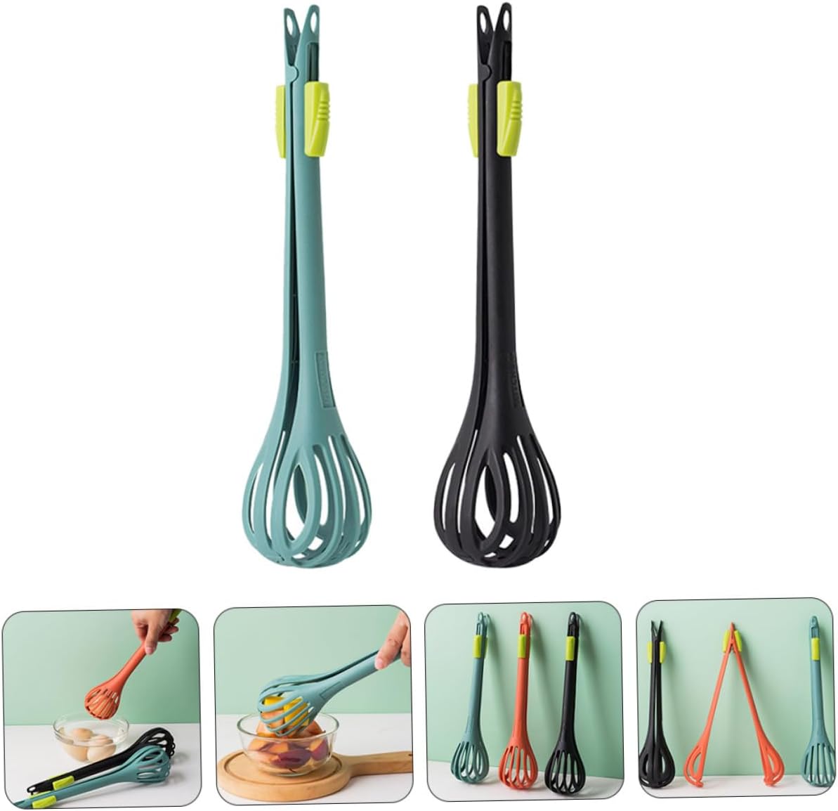 2 Stück Nylon Küchenzange Schneebesen Mixer