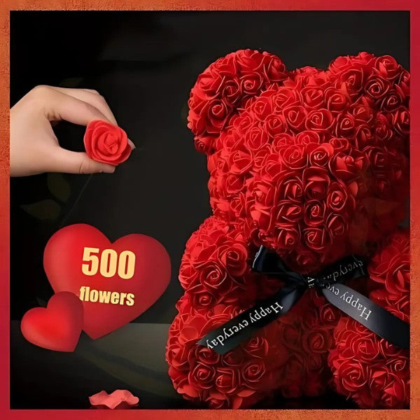 RoseBear – Romantischer Teddybär aus ewigen Rosen