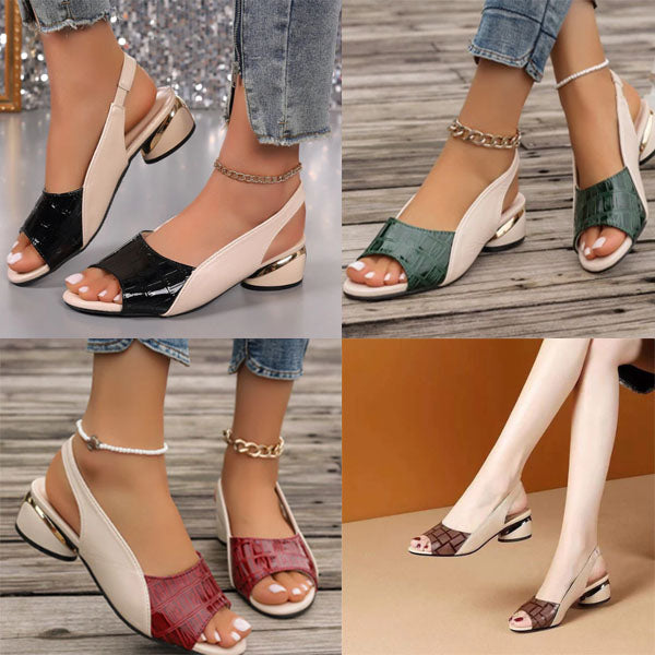 EleganzLift™ – Modische, bequeme Sandalen mit klobigem Absatz für sicheren Stil & Komfort