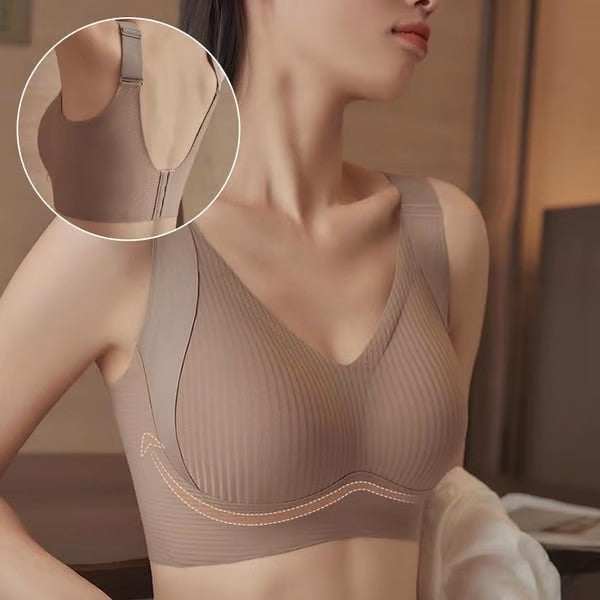 🎁Buy 1 Get 3 Packs💕Women's Ribbed Push Up Adjustable Wireless Bra🌸