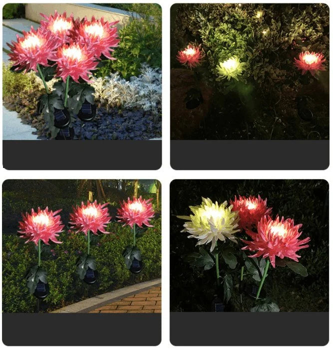 SolarGlow™ -  Chrysantheme Solar Gartenstecker LED