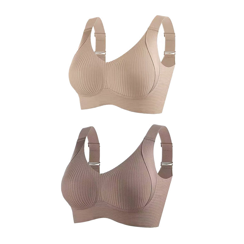 🎁Buy 1 Get 3 Packs💕Women's Ribbed Push Up Adjustable Wireless Bra🌸