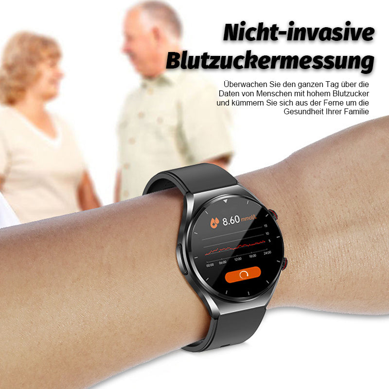 Herzfrequenz- und Blutzuckermessung, Sportuhr mit Bluetooth-Anruf