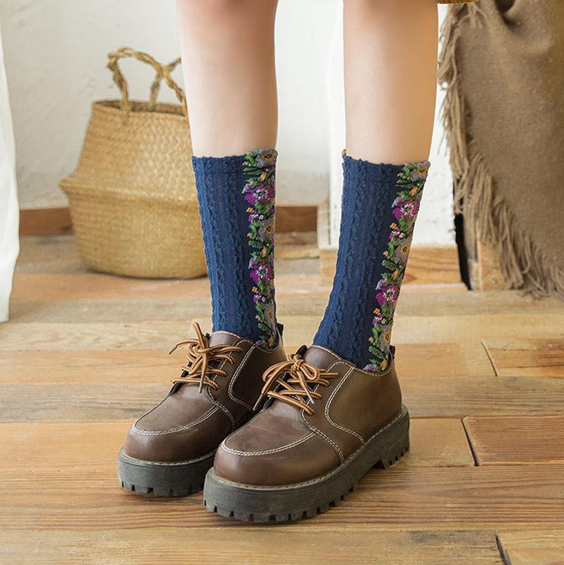 BloomSteps – Vintage-Stickersocken für stilvollen Komfort  | 5 PAAR