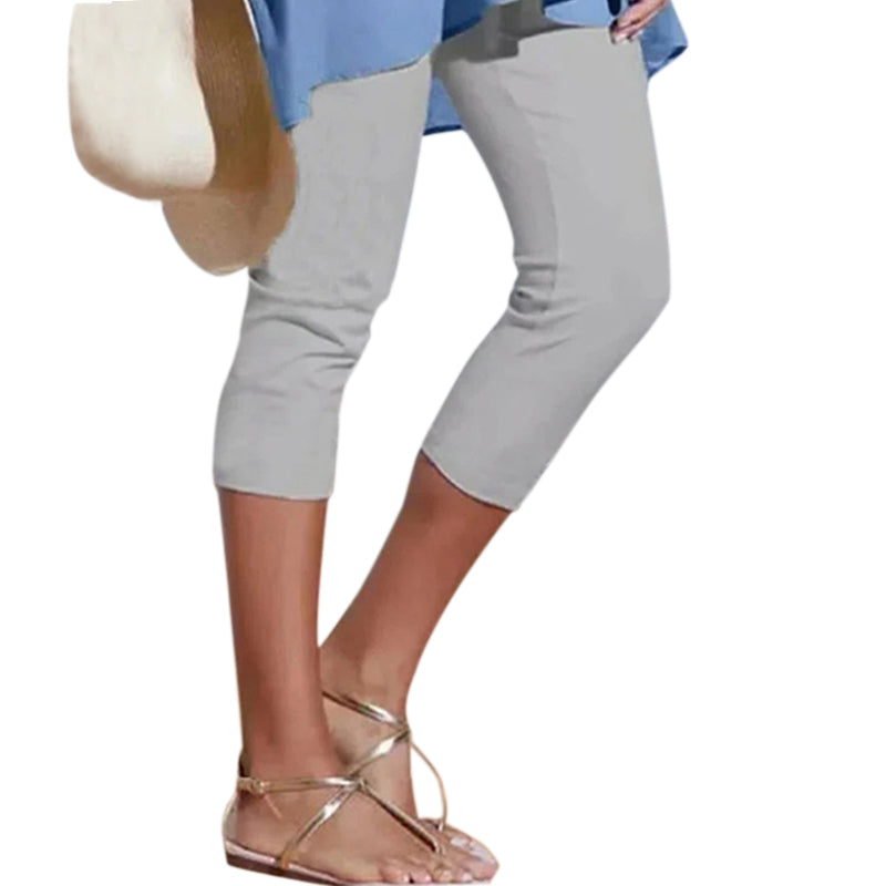 FlexShine™ – Knielange Damen-Leggings mit Bauchkontrolle & Seiden-Komfort