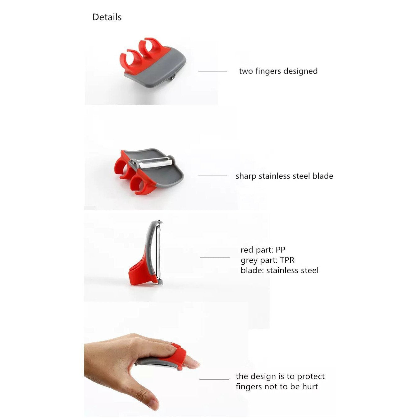 KitchenEase – Ergonomischer Finger-Schäler | 1+2 GRATIS