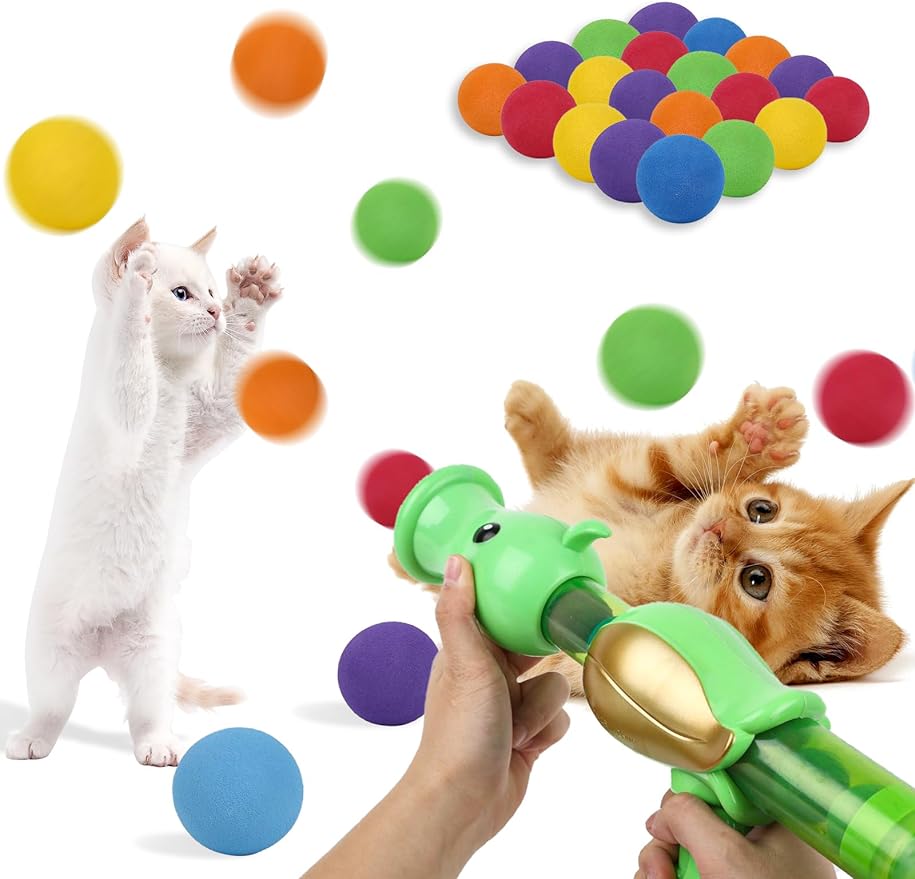 Interaktives Katzenspielzeug Ball Launcher Gun