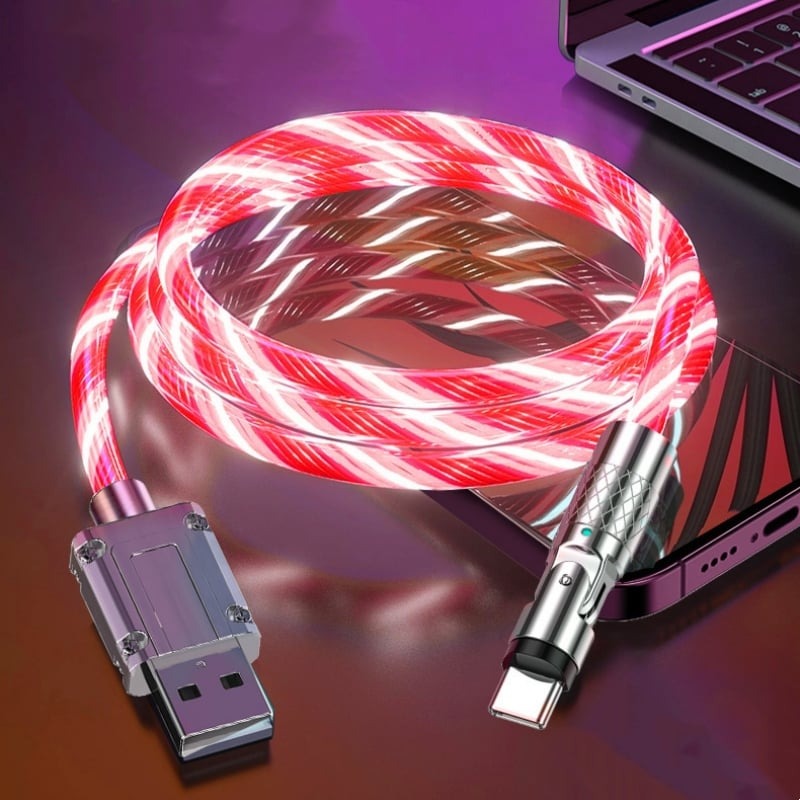 GlowCharge™ – Drehbares Kabel mit magnetischem Ladeanschluss | 1+2 GRATIS