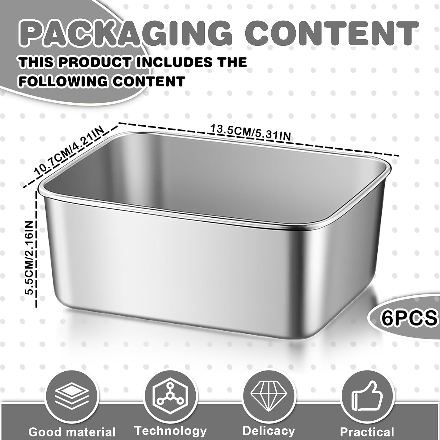 Aufbewahrungsbox Lebensmittelaufbewahrungsboxen Backofen Gefrierschrank Geschirrspüler sicher BPA-frei 6er-Pack