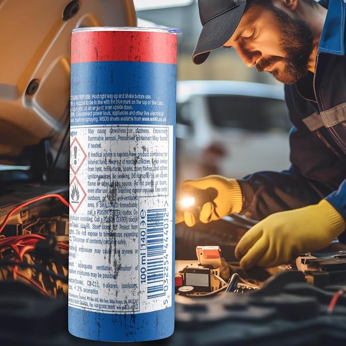 DirtyTumbler – Der Robuste Thermobecher im WD-40-Design für heiße und kalte Getränke!