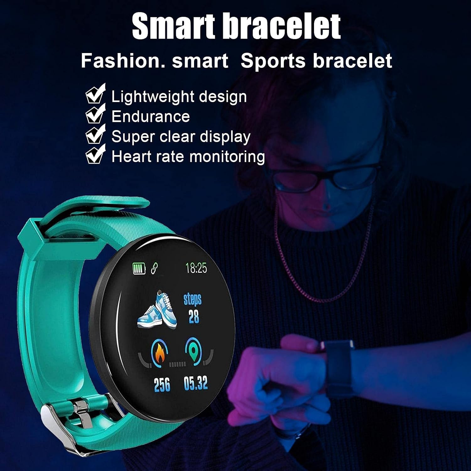 Style best Smartwatch für Frauen und Männer, Fitnessuhr mit Touchscreen