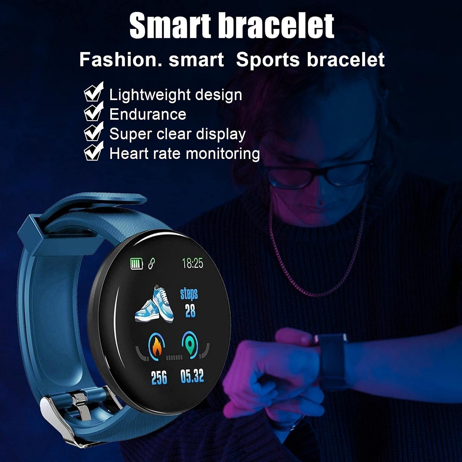 Style best Smartwatch für Frauen und Männer, Fitnessuhr mit Touchscreen