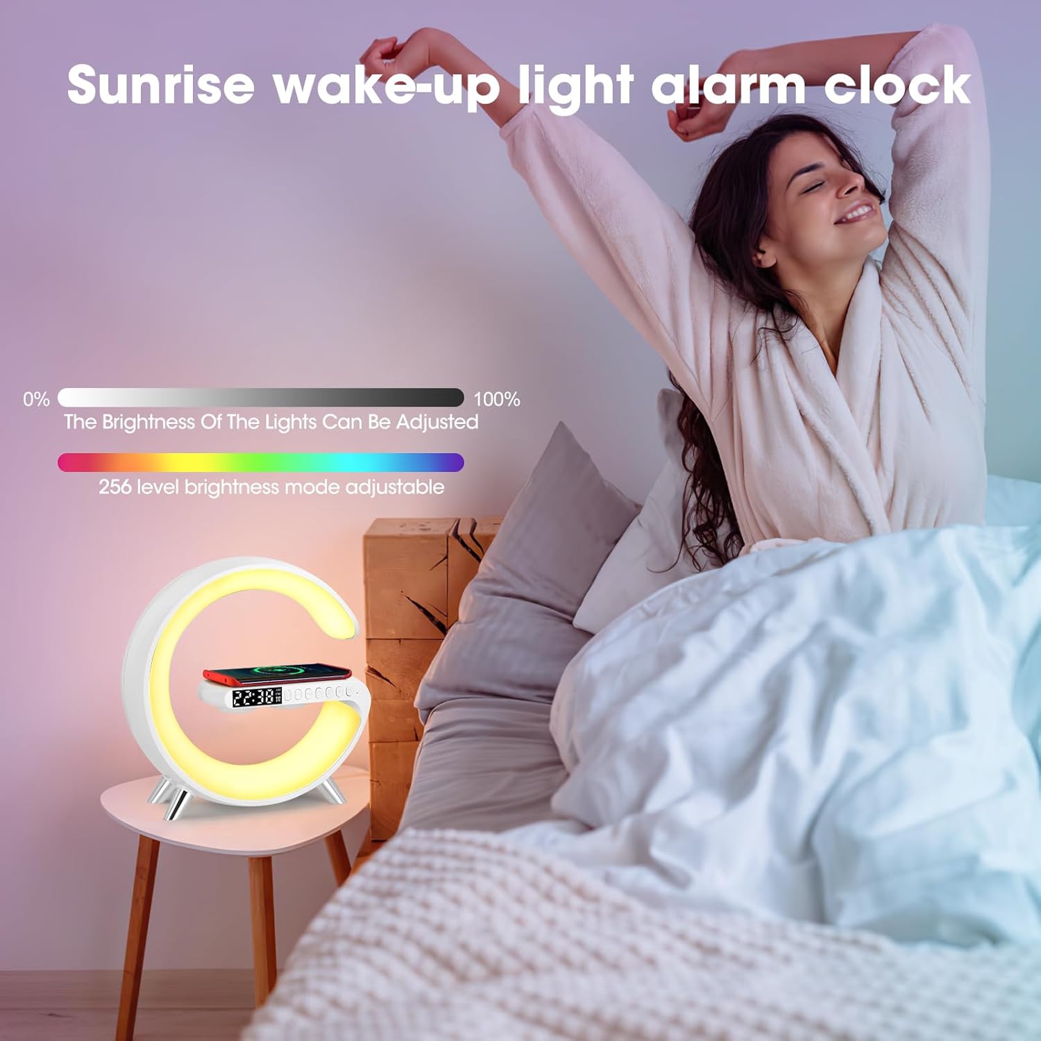 LumiSleep Pro - Nachtlichtlampe mit App-Steuerung Bluetooth-Lautsprecher | 50% RABATT