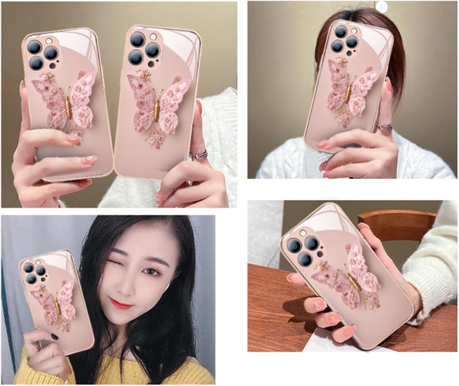 3D-Schmetterlingsglas für iPhone | Eleganter Schutz in 3D | 1+1 GRATIS