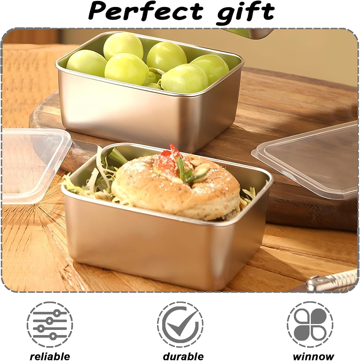 Aufbewahrungsbox Lebensmittelaufbewahrungsboxen Backofen Gefrierschrank Geschirrspüler sicher BPA-frei 6er-Pack