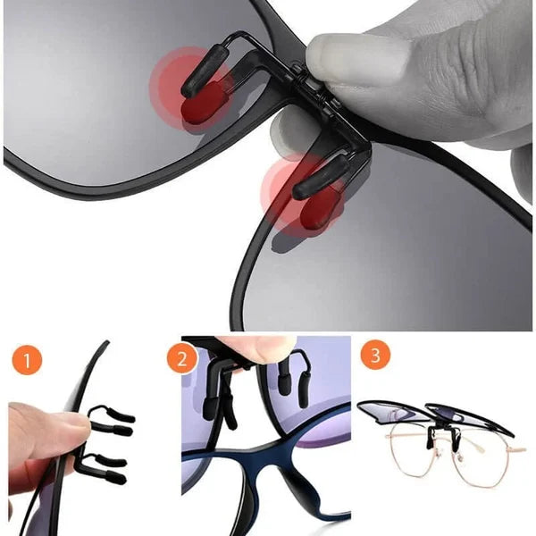 ShadeFlip™ – Ultraleichter Clip-On für Sofortigen UV- & Blendschutz | 1+1 GRATIS