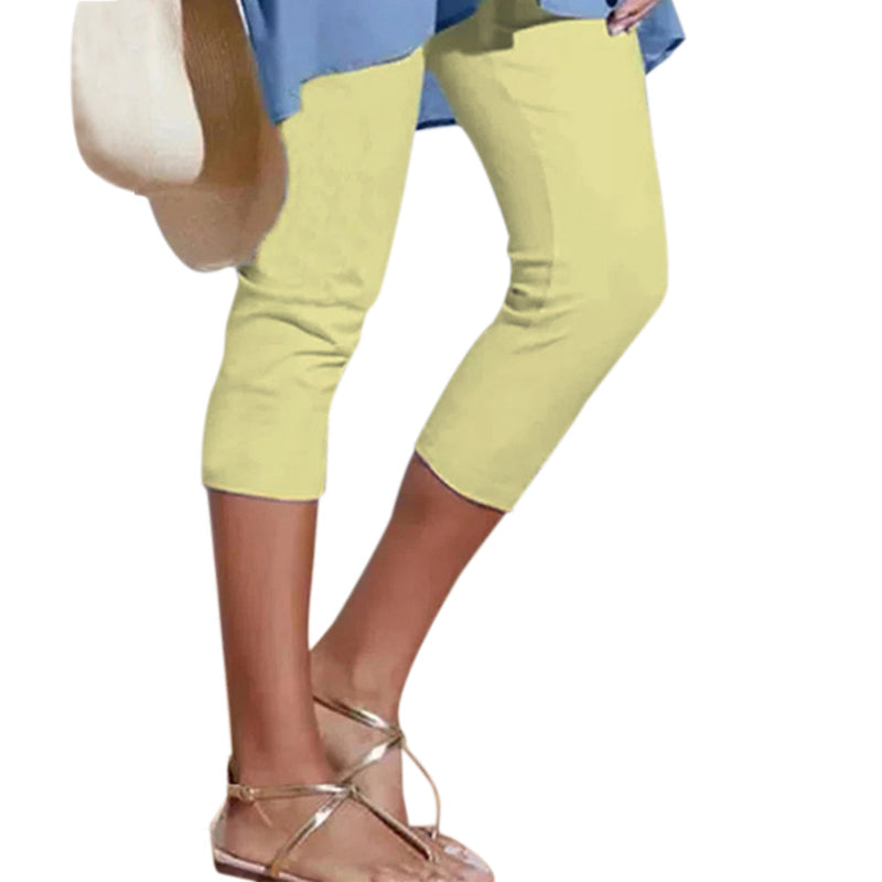 FlexShine™ – Knielange Damen-Leggings mit Bauchkontrolle & Seiden-Komfort